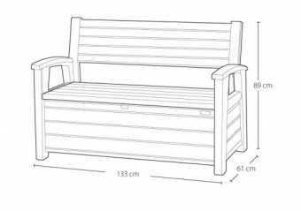 Скамья - сундук Отэр (Otter Bench) 227 л. антрацит