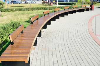 Скамейка  Зигзаг со спинкой