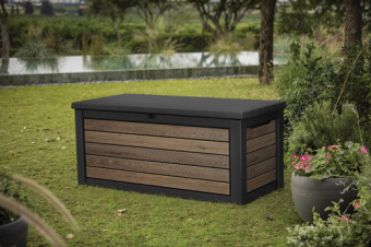 Сундук Деко 630л (Deco deck 630 L Walnut) темно-коричневый, светло-коричневый