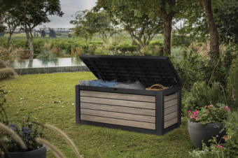 Сундук Деко 630л (Deco deck 630 L Walnut) темно-коричневый, светло-коричневый