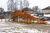 Детская деревянная зимняя горка "IgraGrad Snow Fox 5,9 м + "Панда Фани Грайд"